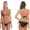 2020 Vintage Bikini Zestaw USA Flaga Paski Star Tight American Flag Beach Bikini Dwa kawałki Bandaż Retro Kostiumy kąpielowe Drukowane Tanie