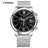 cwp SINOBI Men Watches Sports Chronograph Men Wrist with Week Display Date Full Steel Top Brand Luxury Relogio Masculino