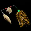 Hengjia 80st 17g Head Buzzbaits Hard Metal Sequins Lures Wobblers Sinking Fiske Lures Spinnerbait Blade Pesca Fiske tacklar