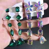 Colorful Rhinestone drop earrings Long bohemian dangle Europe United States retro glass drill temperament Wedding Jewelry For Women Gift