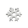 Narzędzie 19-w-1 Snowflake Kształt Multi-Tool Card Kombinacja Compact Multifunct Wkrętak Wkrętak Ze Stali Nierdzewnej Multi Tool Gadget