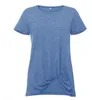 T-shirt Kvinnor Kläder Blommor Knot Toppar Casual Kortärmad T-shirts Sommar Blommor Tees Tryckt Fashion Blusas Vestidos Kostym Apparel B4992