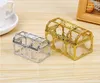 Treasure Chest Candy Box Goud Zilver Transparant Plastic Bruiloft Gunst Dozen Baby Shower Gift Box SN132