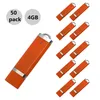 Toplu 50pcs 4GB USB 2.0 Flash Tahrikler Daha hafif tasarım flaş kalem sürücü bellek çubuğu, bilgisayar dizüstü bilgisayar için başparmak depolama