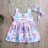 Peuter Kids Baby ontwerper Meisje Bloemen tankjurk match hoofdband Zomer knoop mouwloze zonnejurk baby meisje Kleding