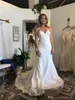 Elegant Country Style Lace Mermaid Bröllopsklänningar Sweetheart Applique Court Train Wedding Dress Bridal Gowns Vestido de Noiva Robe