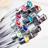 27 cores nova atualização diy diamante tubo vazio canetas esferográficas de metal auto-preenchimento glitter flutuante flor seca canetas esferográficas de cristal