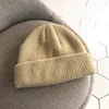 Brimless Hats Hip Hop Beanie Skullcap Street Knitted Hat Women Men Acrylic Unisex Casual Solid Pumpkin Portable Melon Cap4028126