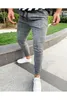 Seksi yüksek wasit bahar yaz moda cebi erkekler ince fit ekose düz bacak pantolonlar rahat kalem jogger rahat pantolon229t