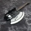 Axe 4-string Black Body 21 Frets electric bass guitar, chrome-plated accessories, rosewood fingerboard, customiedz