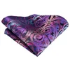 Fast Ascot Men039s Classic Purple Paisley Cravat Vintage Ascot Handkerchief Cuffflinks Cravat Set For Mens Wedding Par2979635