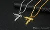 New Uzi Catena d'oro Hip Hop Collana lunga con pendente Uomo Donna Marchio di moda a forma di pistola Collana con pendente a pistola Maxi HIPHOP Gioielli3034206