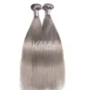 Vmae Indian Remy bakire insan saçlı atkı gümüş gri renk 3 demetler ipeksi düz saç uzantıları% 100 işlenmemiş örgüler doğal yumuşak