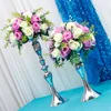 New style Rhinestone Candelabra Silver Gold Candle Holder Table Centerpiece Vase Stand Crystal Candlestick Wedding Decoration decor0656