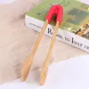 Bamboo Food Clip Bread Barbecue Clip Buffet Clips Silica Food Clip Baking Tool Clips Home Kitchen Tool WCW534