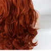Koronki przednie peruki miedziane czerwony pomarańczowy pomarańczowy fala ciała peruki naturalnej linii włosów Glueless peruki dla kobiet syntetycznej peruka z włosami