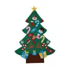 2019 Ano Novo Porta Parede Pendurado Xmas Decoração Kids DIY Sentiu a árvore de Natal com enfeites Crianças Presentes de Natal