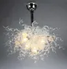 Lampen Witte LED Kroonluchters Verlichting Moderne Art Deco Custom Made Hand Blown Glass Kroonluchter