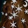 Forcina per capelli da donna con diamante brillante, stella luna, matrimonio, sposa, lettera di cristallo, forcina brillante, fermagli per capelli di fidanzamento, accessori per gioielli all'ingrosso