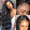 Brasiliansk Virgin Hair Body Wave Wig 13x6 Lace Front Wig med Baby Hair Pre Plocked Body Wave Lace Front Human Hair Wigs