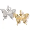 Iced Out Naszyjnik Złoty Srebrny Butterfly Naszyjnik Mężczyzna Kobiet Moda Biżuteria Hip Hop