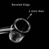 Дым 2,5 -й 25 -мммод US Grade Weld Weld Quartz Banger Nail с круглым дном прозрачным дном для стеклянных бонж.
