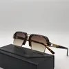 Wholesale-Mens Vintage 9020 Designer Zonnebril Zwart Gouden Pilot Zonnebril Gafas de Sol Nieuwe WHOX