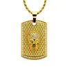 Dominering Diamond Skull Stéréo Colliers de pendentif pour femmes Hiphop Gold plaqué Collier Party Bijoux5298798