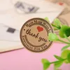 1 inch kraft round paper thank you self adhesive sticker handmade with love baking package sticker envelope seal label sticker