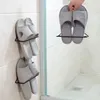 Wall-mounted shoes rack slipper holder pasted iron triangle home simple punch-free bathroom rag towel storage shelf metal