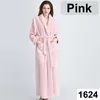 AMOUVRES HIVER Extra Long plus taille Flanelle Coralle de la toison chaude Bathrobe chaud Dobby Kimono Bath Robe Bridesmaid Sexy Dreshing Bown2267803