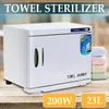 110V220V 23L 200W UV Towel Sterilizer Warmer Cabinet Disinfection Heater Hotel Salon - US plug