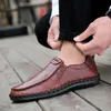 Hoge kwaliteit lederen luxe designer merk mannelijke casual schoenen veter-up of slip-on heren pak schoenen schoenen zapatos chauffeurs loa