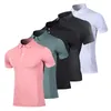 2022 Nowa odzież golfowa Oddychająca męska koszulka sportowa Fitness Sportswear Koszulka Lapel