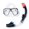 NEW Professional Scuba Diving espelho Máscara tubo de silicone à prova d'água Anti Fog mergulho subaquático máscaras de mergulho e snorkels Set