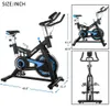 Attrezzature per esercizi con trasmissione a cinghia per bici da ciclismo indoor con volano da 28 libbre - nero