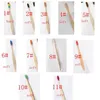 Bamboo Toothbrush Adult Soft Rainbow Environmentally Bamboo Wooden Handle Tooth brush Eco-friendly Toothbrush 11 colors KKA7762-1