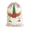 Sac cadeau de Noël mignon cordon toile Licorne Santa Sack 2 style bonne qualité décoration de Noël ornement Santa EEA381