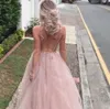 New Sexy Summer Beach Wedding Dresses With Deep V Neck Beaded Sequins A Line Tullle Cheap Bridal Gowns Wedding Dress Backless Vestidos
