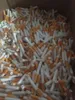100 ピース/箱タバコの形の喫煙パイプ金属セラミックバットパイプワンヒッター 78 ミリメートル 55 ミリメートルミニハンドタバコホルダーチューブフィルター嗅ぎタバコ