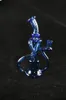 smoking Pipe, blue three-ring recycler carta oil rig hookah, beautifully designed 14mm joint welcome to order, price concessions