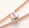 Adatto ai braccialetti Pandora 30pc Hope Pink Ribbon Consapevolezza del cancro al seno Charms Perline Charms in argento Bead per le donne Gioielli fai da te Collana europea