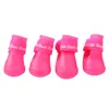 4pcs Dog Pet sapatos impermeáveis ​​Shoes Chuva Pet para cães pequenos filhote de cachorro botas de borracha doce do filhote de cachorro cor Sapatos Produtos Pet Dog