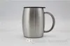 Edelstahl-Kaffeetasse Doppelwand-isolierte Reise-Becher mit Deckel Tee oder Bierbecher Metall-Becher mit Griff bruchsicher