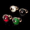 Lucky Agate Ring Women Amulette Ring Asymmetrische vrouwen Wedding Party Guard Rings8302016