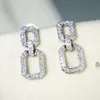 sterling silver sapphire drop earrings