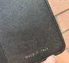 Moda clássica PU revestimento porta-passaporte bolsa para cartão C logotipo Bolsa clássica preta de luxo porta-cartões estojo de armazenamento VIP gift225C