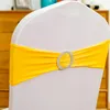 20 cores Cadeira Sashes Spandex casamento Chair Sash Bandas Rodada Buckle Coroa do coração Forma Presidente Fivelas para festa de casamento Decoração do aniversário