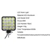 42W 48 W Prace LED Lampka Lampa powodziowa Lampka Driving Light, Jeep, Off-Road, 4WD, 4x4, Sand Rail, ATV, Motorbike, Dirt Bike, Bus, Trailer, Truck