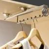 25/30/35/40/45/50CM Top Heavy Duty Retractable Closet Pull Out Rod Wardrobe Clothes Hanger Rail Towel Ideal for Closet Organizer T200211